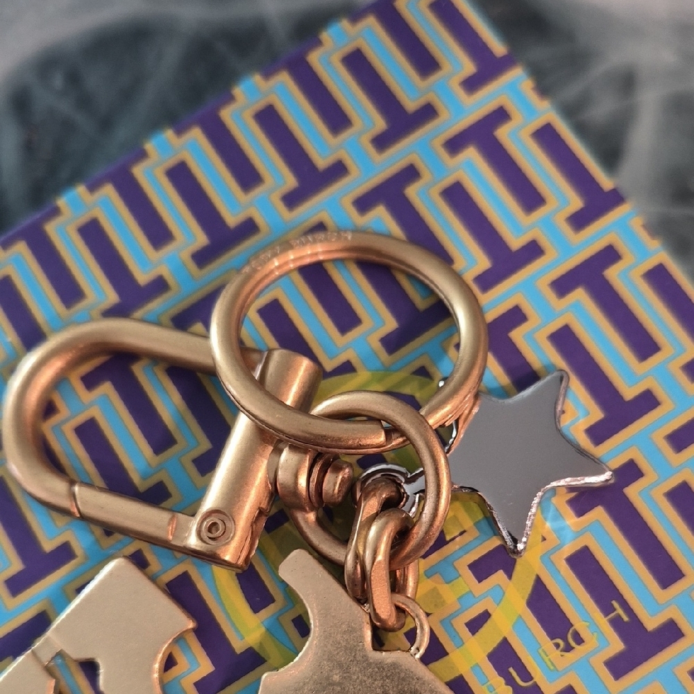Tory Burch Gold Crystal Key Holder - Picture 5 of 6